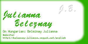 julianna beleznay business card